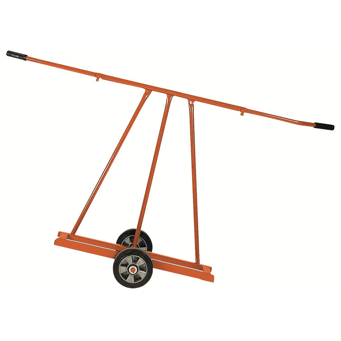 Chariot porte-plaque orange à 2 roues avec bras réglables 500550