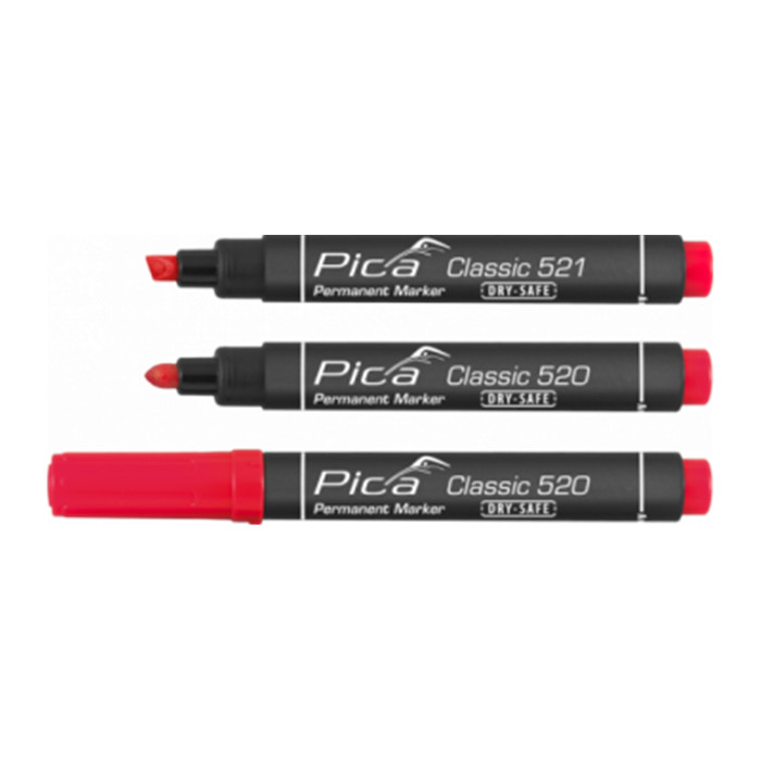 Marqueur Permanent 1-4mm, Bout rond, Rouge