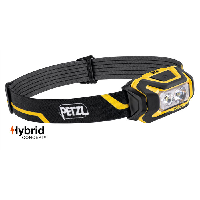 PETZL ARIA 2R Lampe frontale compacte rechargeable, robuste et étanche, adaptée à la vision de proximité et aux déplacements. 600 lumens