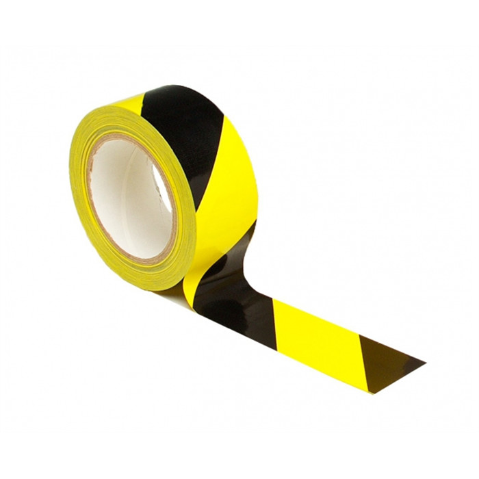 Tape adhésif noir/jaune 33 m x 50 mm